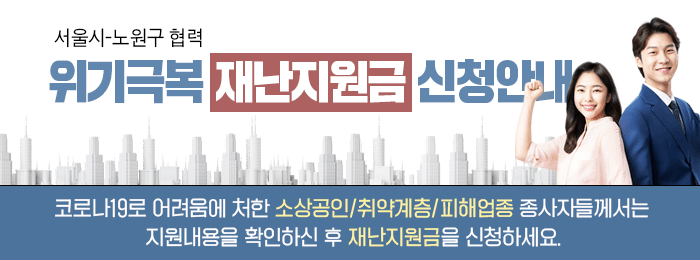 서울시-노원구 협력 위기극복 재난지원금 신청안내